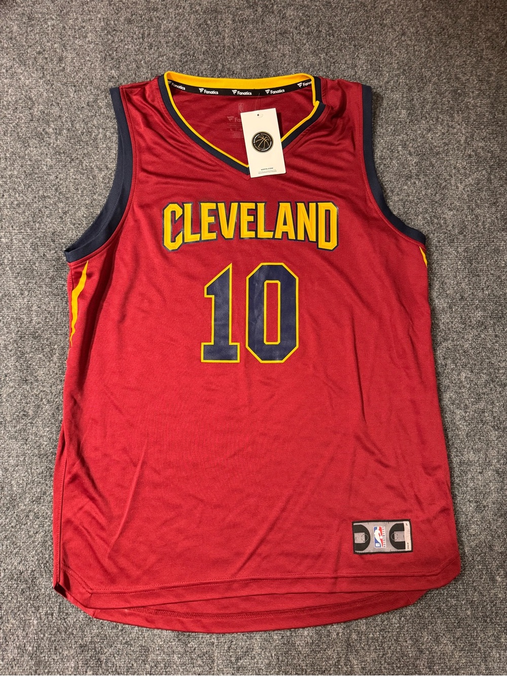 Fanatics Cleveland Maroon Yellow Navy #10 Darius Garland Basketball Jersey